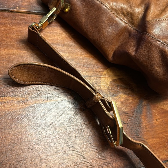 Rachel Zoe Brown Leather Satchel Tote Bag with Detachable Crossbody Strap - Picture 6 of 12